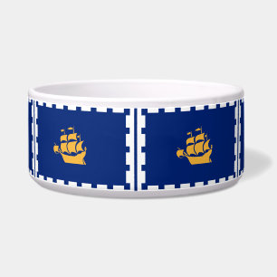 Tigela para Pet com Bandeira de Quebec