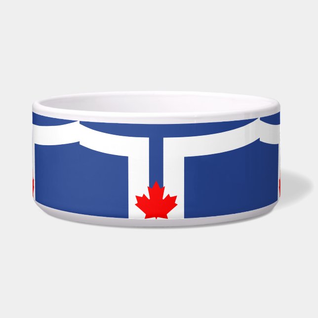 Tigela para Pet com Bandeira de Toronto (Frente)