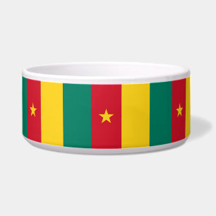 Tigela para Pet com Bandeira dos Camarões