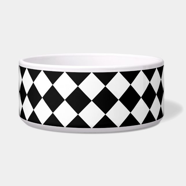Tigela para Pet com Padrão Chevron Elegante para A (Direita)