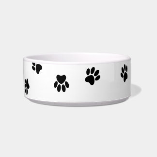 Tigela para Pet com Pegada de Pata Média