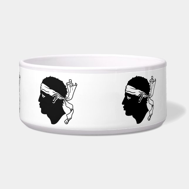 Tigela para Pet Córsega Bandeira (Frente)