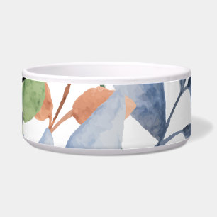 Tigela para Pet de Folhas de Aquarela