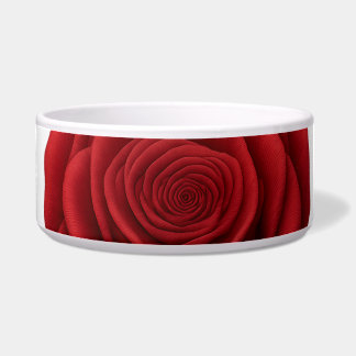 Tigela para Pet - Flor de Rosa Vermelha