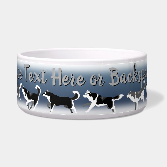 Tigela para Pet Husky Personalizada Tigela Siberia (Frente)