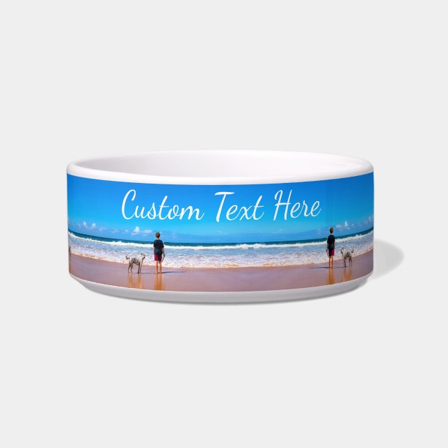 Tigela para Pet Personalizada com Foto e Texto Per (Frente)