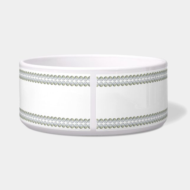 Tigela para Pet Prata em Branco (Traseira)