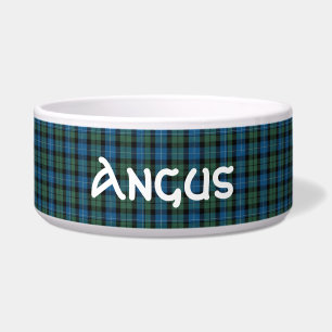 Tigela para Pet Xadrez Tartan Personalizada Clan M
