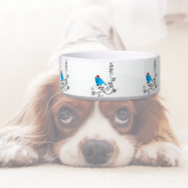 Tigela Pássaro azul no Natal