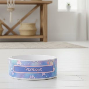 Tigela Pastel Galaxy Pegadas de Pata – Adorável Amante de