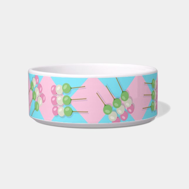 Tigela Pastel Pink Blue Checked Dango Pet Bowl (Esquerda)