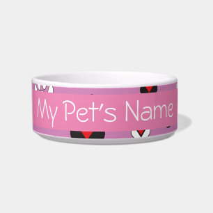 Tigela Pata Imprime com Coração Pet Bowl Cerâmica