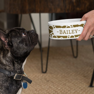 Tigela Patas-Cachorro marrons, taças de animais