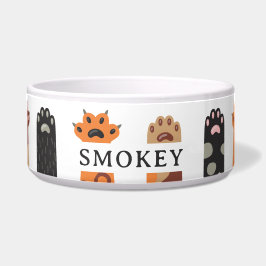 Tigela Patas de Gato Coloridas Personalizadas