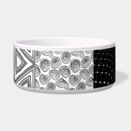 Tigela Patchwork a preto e branco