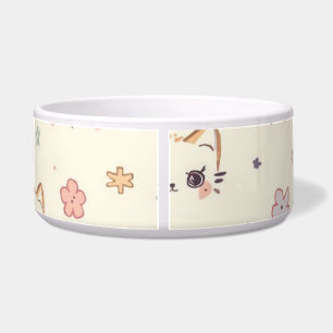 Tigela Patterno De Cartoon Engraçado De Gato