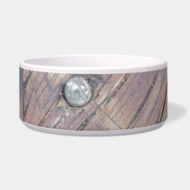 Tigela Pavimento Texturizado de Madeira em Massa (Esquerda)