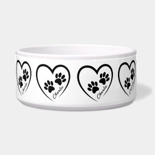 Tigela Paw Prints of Love Dog Bowl