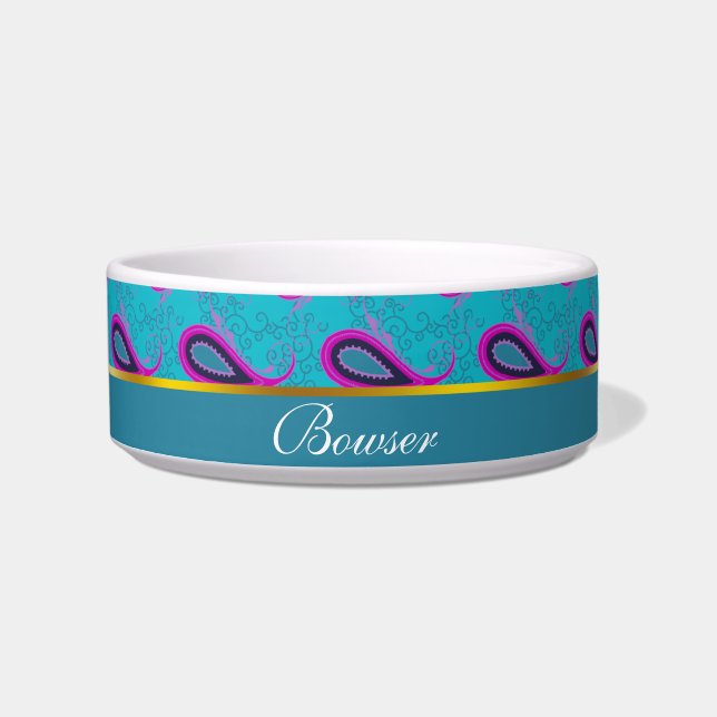 Tigela Peacock Blue Paisley (Frente)