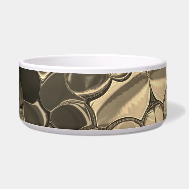 Tigela Pedaços castanhos, círculos e arredondados (Frente)