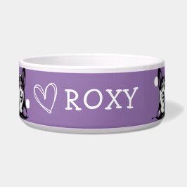 Tigela Peeking Corgi Personalizar tema Roxo