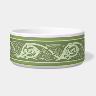 Tigela Peixe-pipa Celta em Pet Bowl Verde Cerâmica