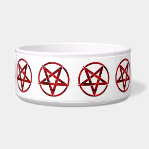 Tigela Pentagrama do diabo vermelho