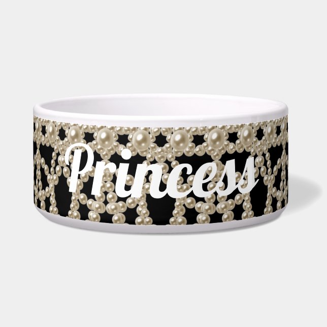 Tigela Pérolas de Jeweled Princesa Pet Bowl (Frente)