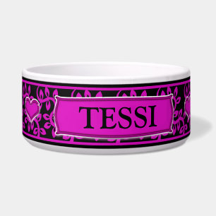 Tigela Persiga o arco/prato para o cão fêmea - Sassy