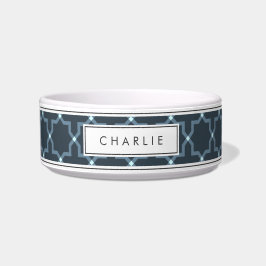 Tigela Personalizada Cinza Carvão e Branco com Est