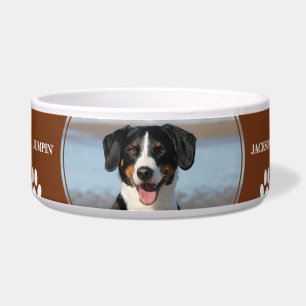 Tigela Personalizada com Impressão de Pata Marrom