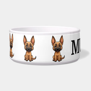 Tigela Personalizada Cute Cartoon Belgian Malinois