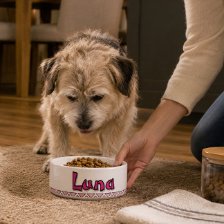 TIGELA PERSONALIZADA DE CERÂMICA PARA ANIMAIS "LUN