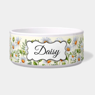 Tigela Personalizada Elegante Amarela de Margarida