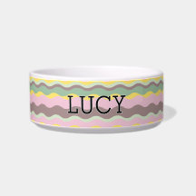 Tigela Personalizada Ondulada Pastel Rosa e Amarel