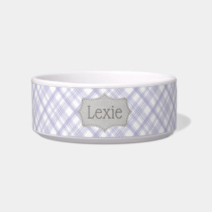 Tigela personalizada para animais com xadrez lavan
