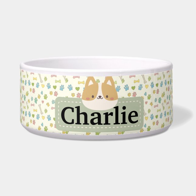 Tigela Personalizada para Cachorro com Nome do Pet (Frente)