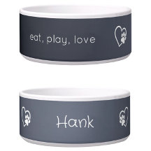 Tigela Personalizada para Cachorro Comer Brincar A