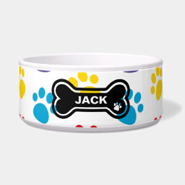 Tigela personalizada para cães com impressão de pa