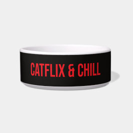 Tigela Personalizada para Gato – “Catflix & Chill”