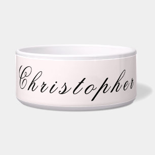 Tigela Personalizada Rosa Bege Minimalista Moderna