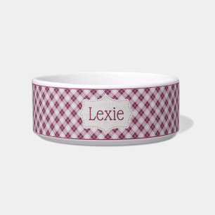 Tigela Personalizada Xadrez Wildberry para Animais