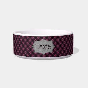 Tigela Personalizada Xadrez Wildberry para Animais