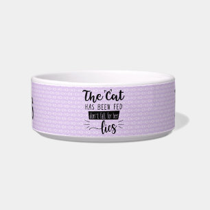 Tigela Personalizado O Gato Foi Alimentado