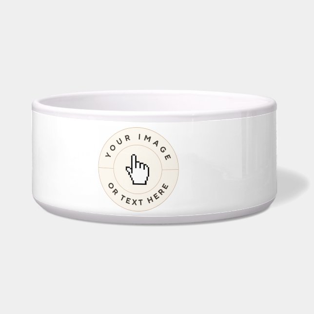 Tigela Personalizado - Pet Bowl Cerâmica - adicionar imag (Frente)