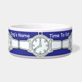 Tigela Personalize o nome do cão para comer azul