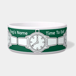 Tigela Personalize o nome do cão para comer verde