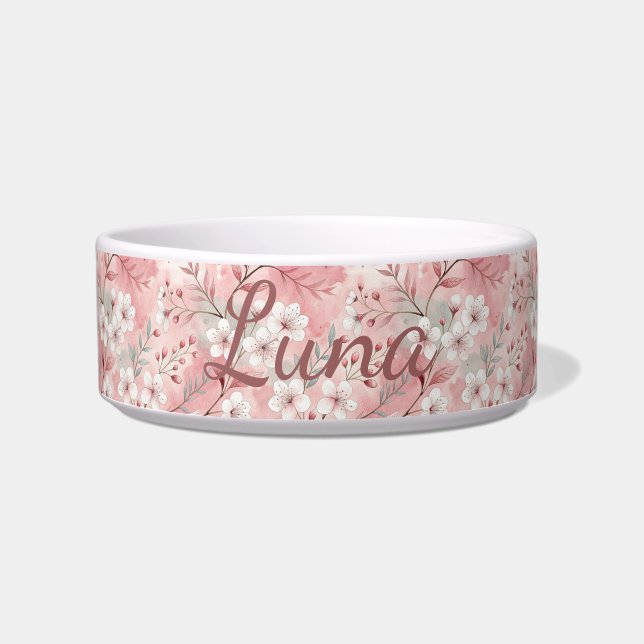 Tigela Personalized Bloom Sakura Pink Burgundy (Frente)