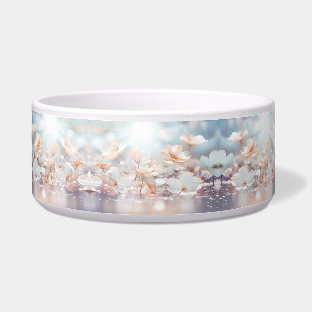 Tigela Pêssego Branco Pet Bowl (Frente)