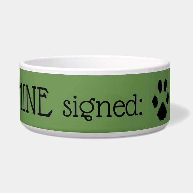 Tigela Pet Assinado Divertido (Frente)